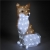 The Snowman Acrylic Fox With 100 Ice White LEDs 54cm