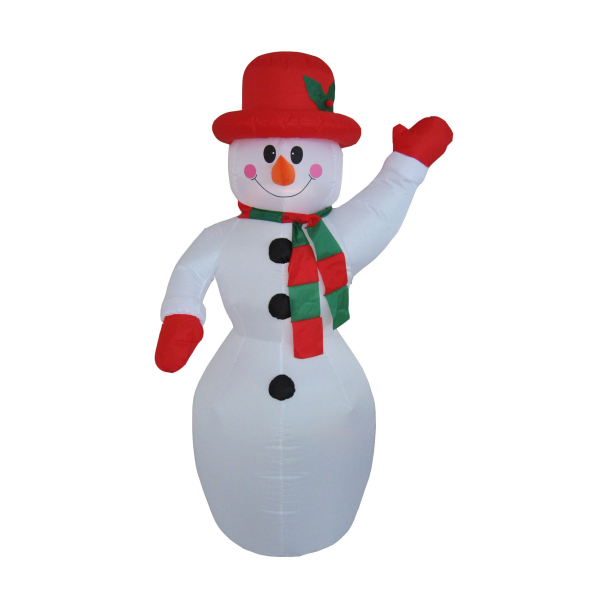 6m Inflatable Snowman With Raised Left Arm