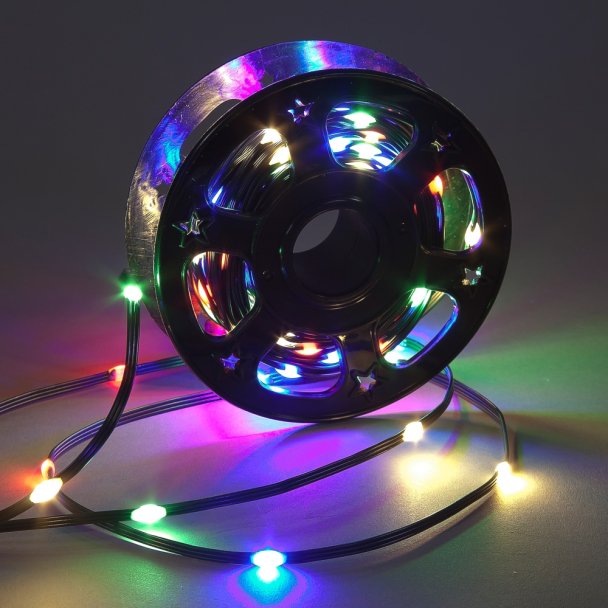200 LED Copper Wire PVC Sleeved Lights On Reel Christmas Lights