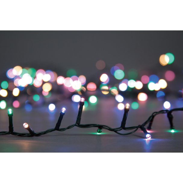 1500 Pastel LED Compact Lights w/Timer Christmas Lights