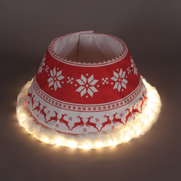 Snowflake & Reindeer Christmas LED Tree Collar (60cm)