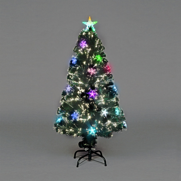 Cosmos Fibre-Optic Pre-Lit Artificial Tree
