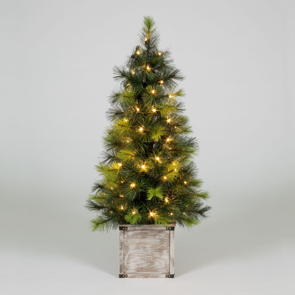 120cm Scots Pine Porch Tree With 70 Warm White LEDs