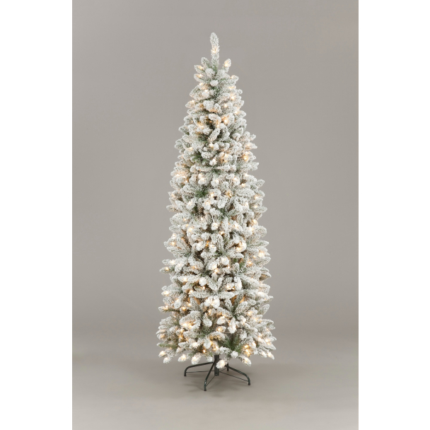 180cm Pre-Lit Snowshoe Spruce Slim w/250 Warm White LEDs Christmas Trees