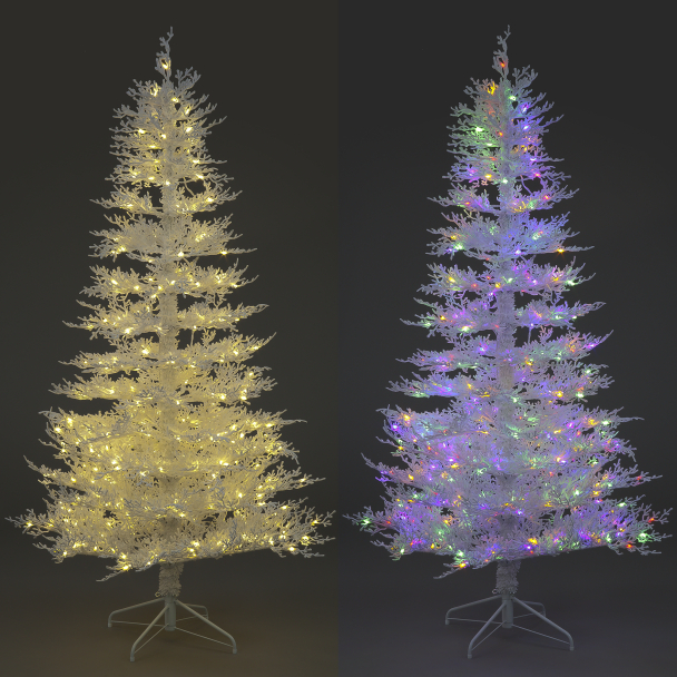 210cm Saxon Snow Pine with 400 Color Switch LEDs