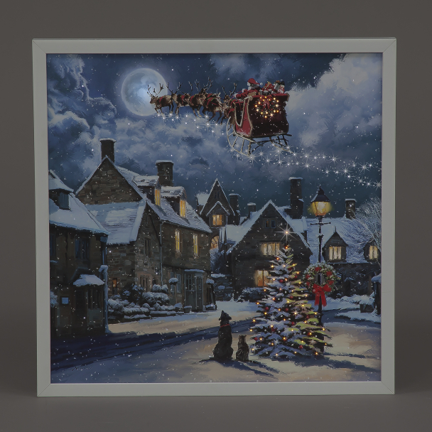 LED Wall Art: Street Light Design - 40x40cm