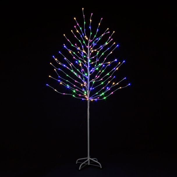 Rainbow Christmas Tree with Pink, Warm white, Blue & Green LEDs