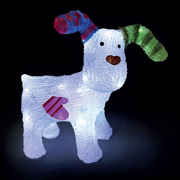 Battery Operated The Snowdog Acrylic with 24 LEDs