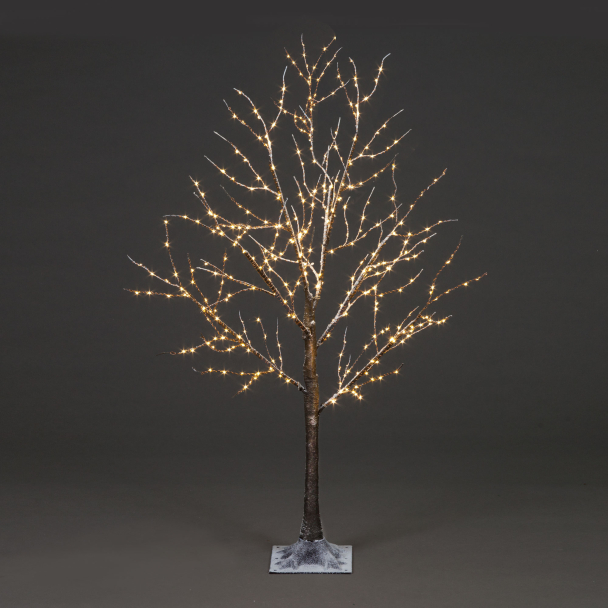 90cm Copper Wire Frosted Brown Twig Tree With 200 Warm White LEDs