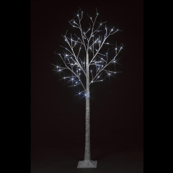 Birch Tree with Ice white LEDs with 25% Flashing LEDs