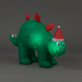 107cm Inflatable Green Dinosaur with Steady LED Lights