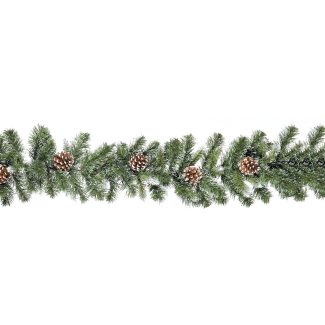 9ft Snow King Fir Christmas Garland With Acorns (274cm)