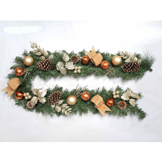 180cm Champagne & Copper Christmas Garland