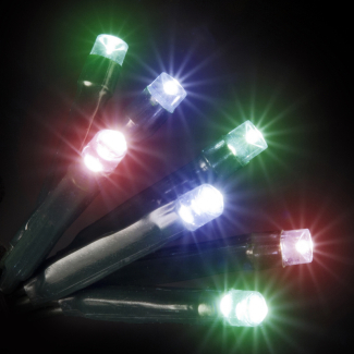 Battery Operated Pastel LED Chasing Lights for Outdoors with Timer
