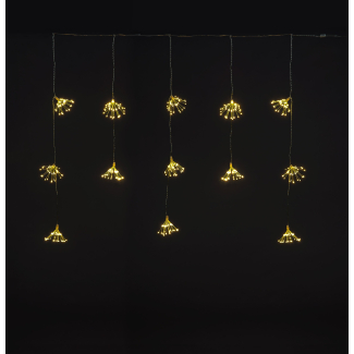 520 Warm White LED Fireworks Ball Curtain Lights