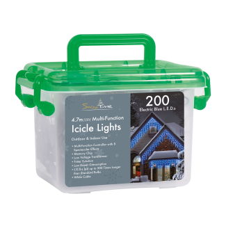 200 Blue LED Christmas Icicle Chaser Lights With Timer 