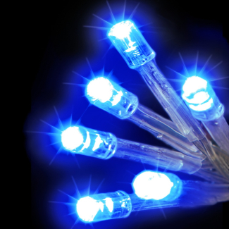 20 Blue LED Static Lights Battery Operated Christmas Lights