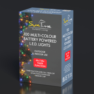 100 Multi-Colored LED Chasing Lights for Parties
