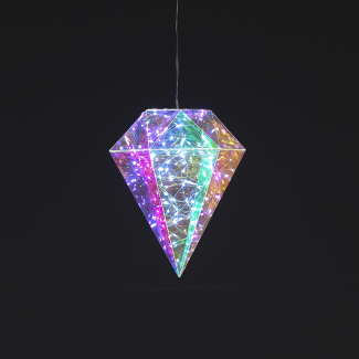 Battery Operated 30cm Dream Hanging Diamond Hanging Christmas Light