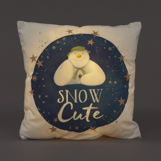 LED Cushion - Snow Cute Snowman 40x40cm