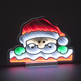 40cm Infinity Santa Face with Snow - Jolly Holiday Accent