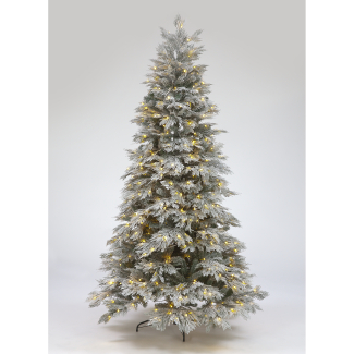 210cm Mont Blanc Flocked Tree with 500 Warm & Multi LEDs