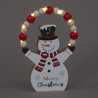 20cm Wooden Juggling Snowman Figurine