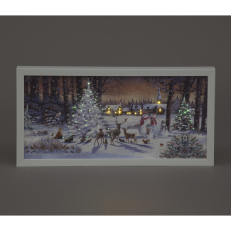LED Wall Art: Enchanting Magical Village - 40x20cm