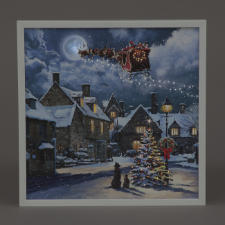 LED Wall Art: Street Light Design - 40x40cm