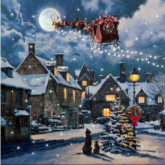 Fibre Optic & LED Street Light Canvas by Richard Macneil 40cm x 40cm