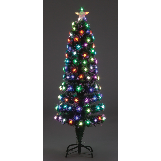 Fibre Optic 180cm Epsilon Star Tree Multi-Colour LEDs/210 Tips Christmas Decoration