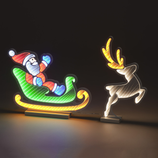 Christmas 75cm Infinity Santa Sleigh and Reindeer Outdoor