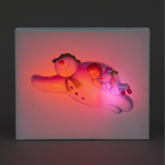 25x30cm Color-Changing LED Snowman & Snowdog Decor